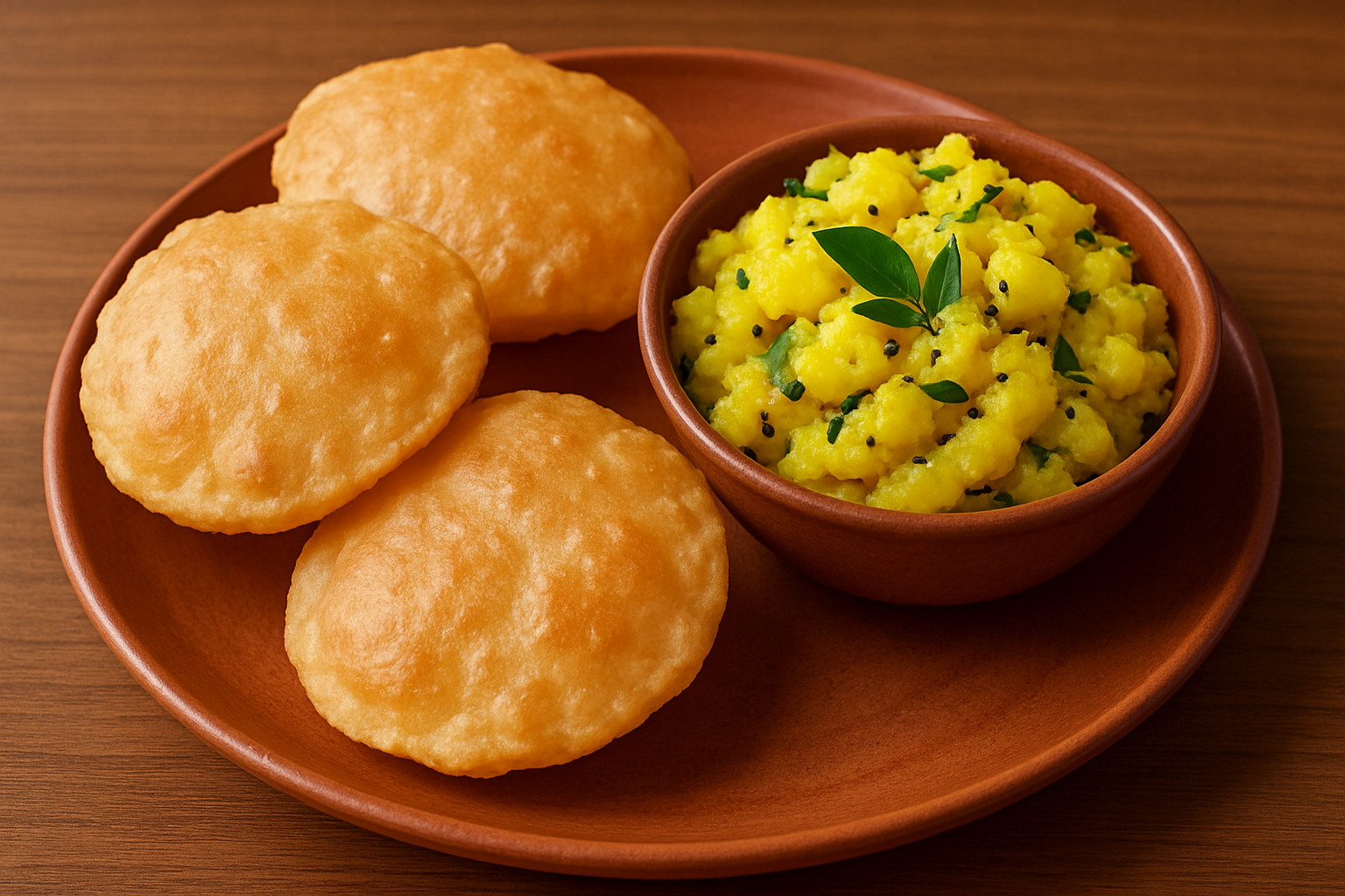 Puri and Potato Masala